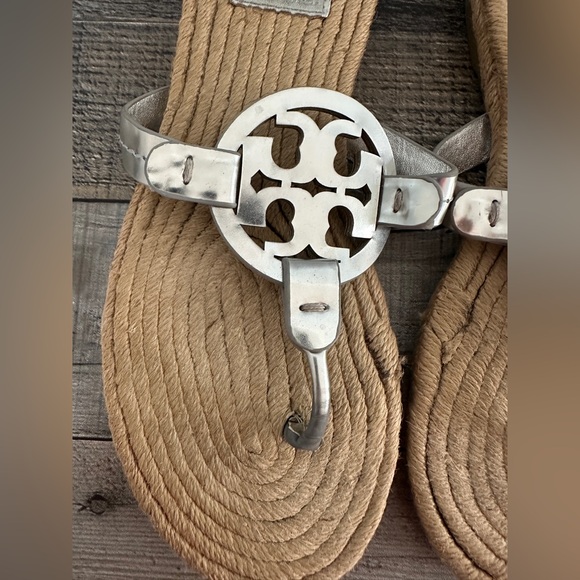 Tory Burch Metallic and Tan Sandals - Picture 2 of 8